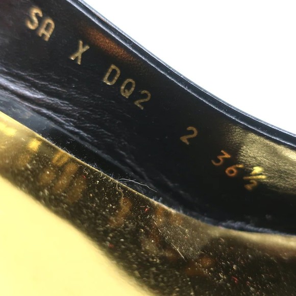 Valentino One Stud Slingback Pumps Black Patent Leather Size 36.5 NEW - Picture 9 of 10